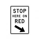 R10-6R Stop Here on Red (Right Arrow) Sign
