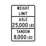 R12-4aT Weight Limit Axle Tandem Sign