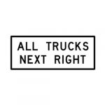 R13-1TPR All Trucks Next Right Sign