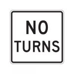 R2-4a No Turns Sign