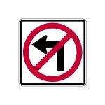 R3-2 No Left Turn Sign