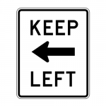 R4-8b Keep Left Arrow Sign