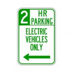R7-112L 2 HR Parking Electric Vehicles Only Sign