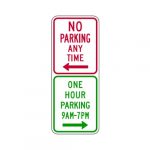 R7-200a No Parking Anytime/One Hour Parking Sign