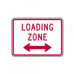 R8-3gP Loading Zone Double Arrow Sign