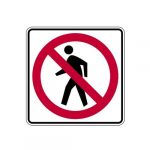 R9-3 No Pedestrian Crossing (Symbol) Sign