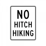 R9-4a No Hitch Hiking Sign