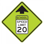 S4-5 School Speed Zone Ahead Sign