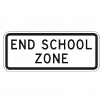 S5-2aTP Rectangle End School Zone Sign