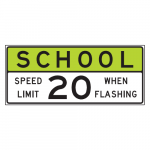 S6-1T Rectangle 20 MPH School Zone Sign