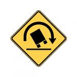 W1-13R Truck Rollover Warning Sign