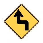 W1-3L Left Reverse Turn Sign
