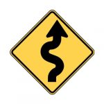 W1-5R Right Winding Road Sign