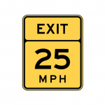 W13-2 Advisory Exit Speed Sign
