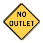 W14-2 No Outlet Sign