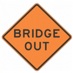 W20-31Az Bridge Out Sign