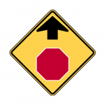 W3-1 Stop Ahead Sign
