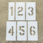 Pavement Stencils Single Numbers